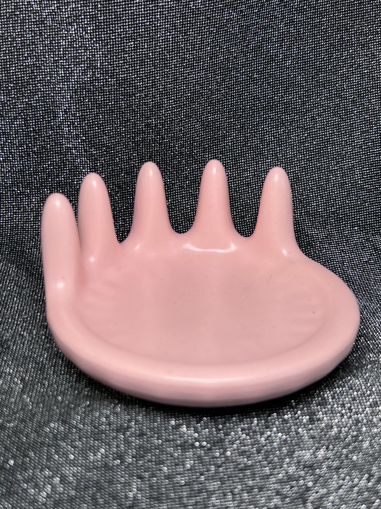 baby pink Jesmonite jewellery holder