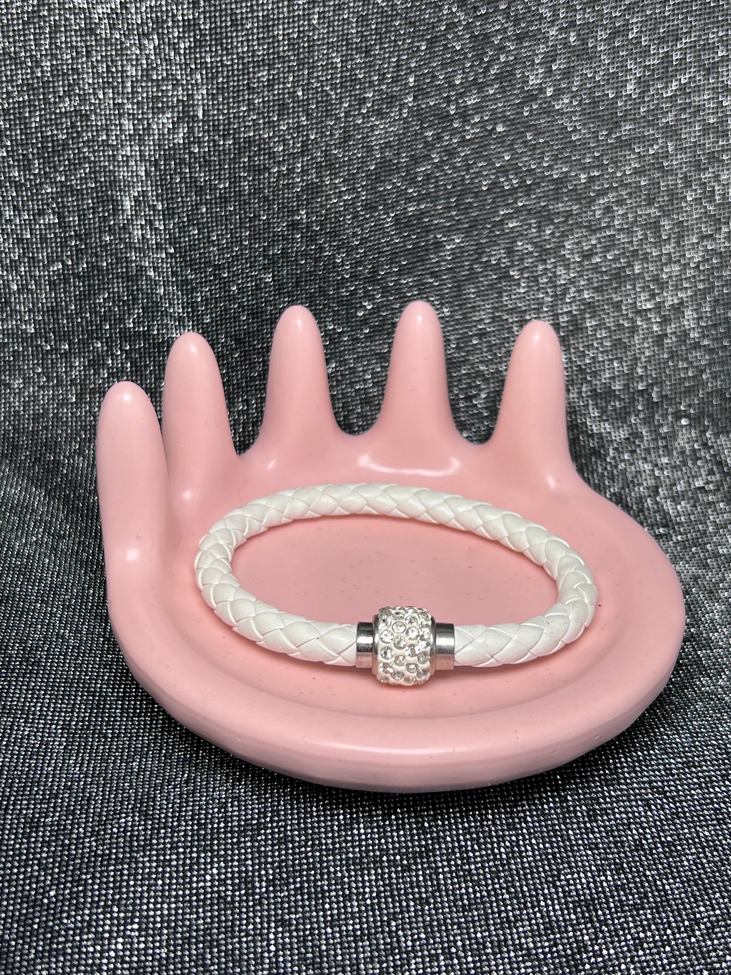 baby pink Jesmonite jewellery holder