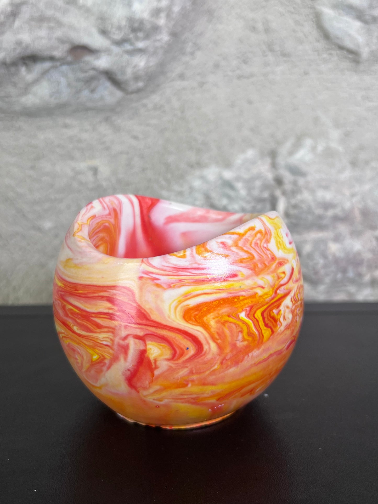 Marble Jesmonite Vessel Gift set - Volcanic