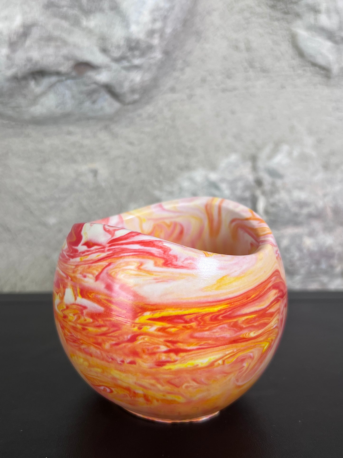 Marble Jesmonite Vessel Gift set - Volcanic