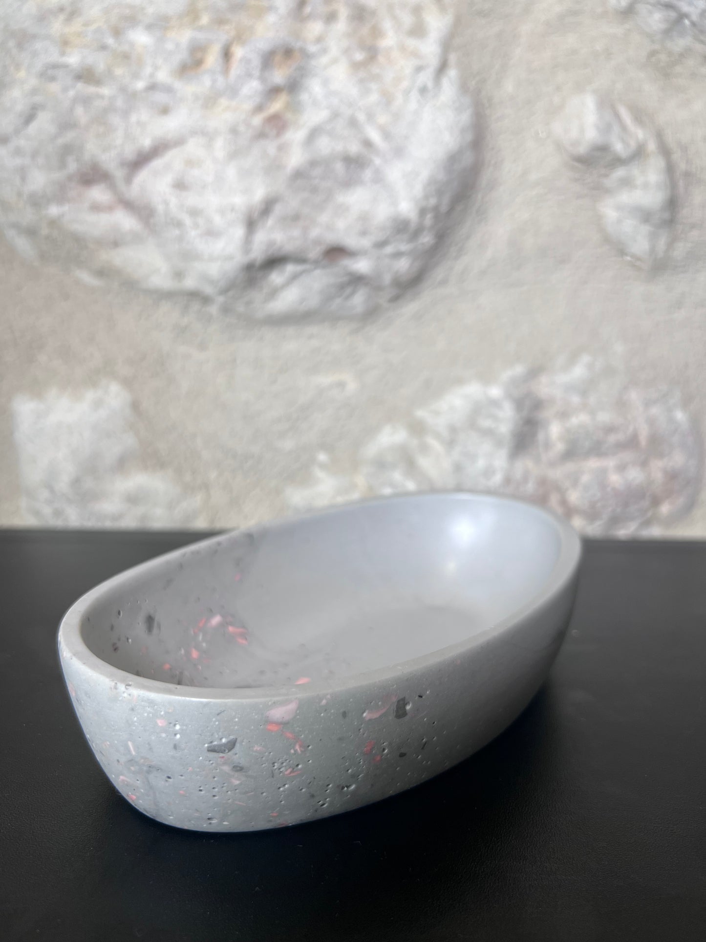 Terrazzo Jesmonite Vessel - Grey