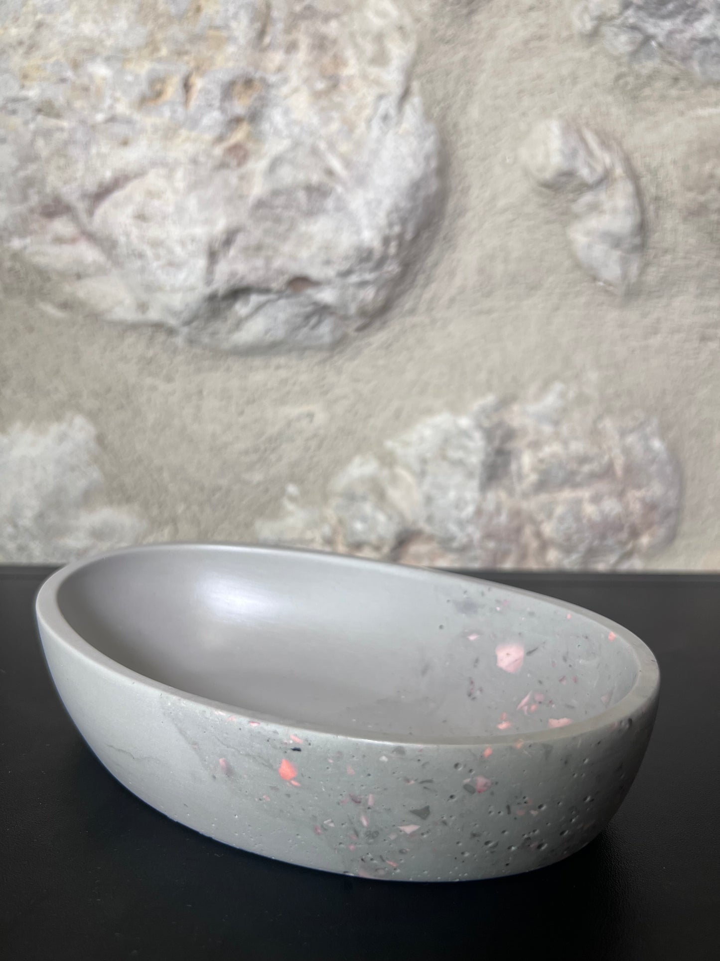 Terrazzo Jesmonite Vessel - Grey