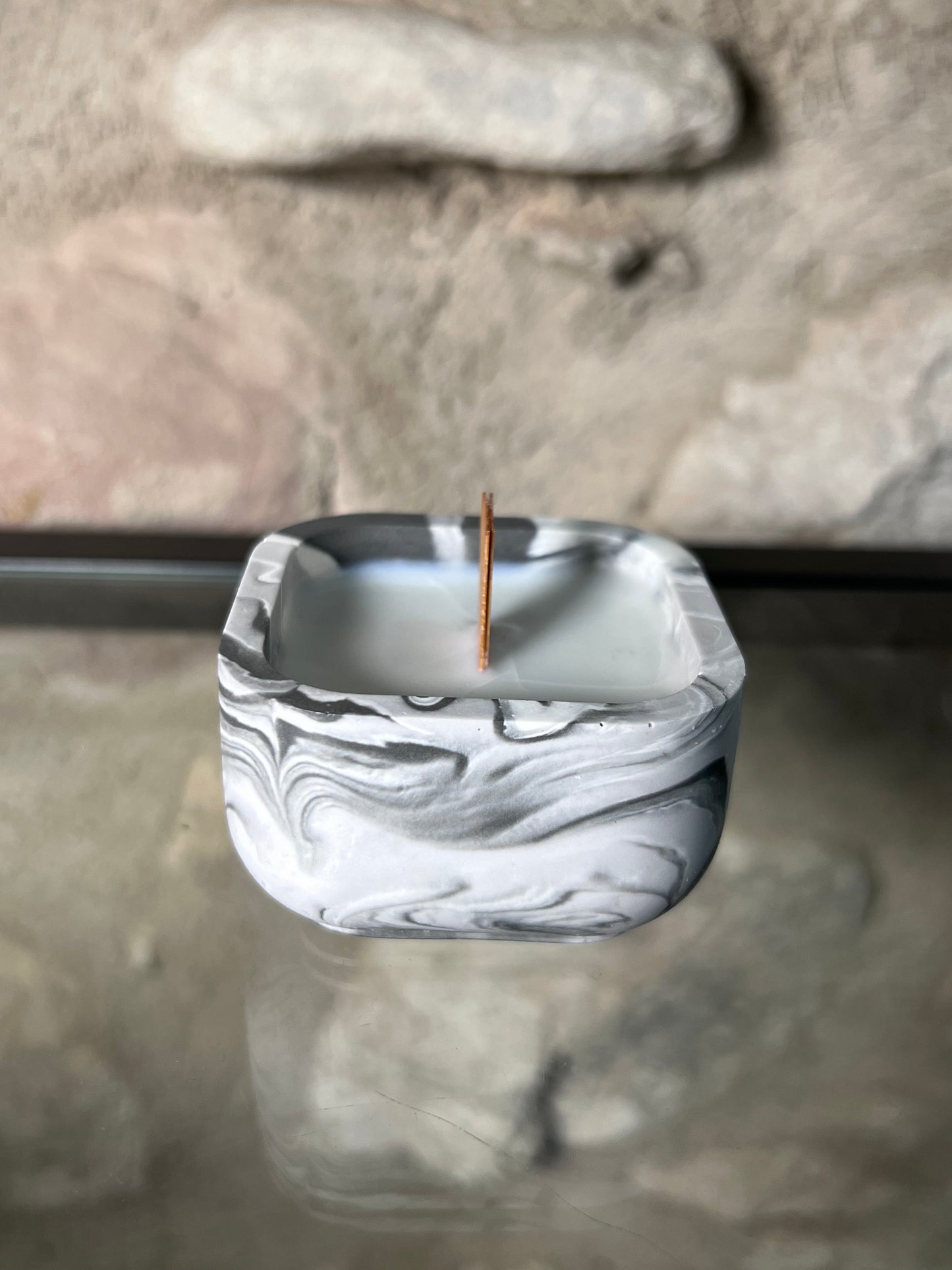 Marble Jesmonite candle Mini Gift set - Home Clean Home