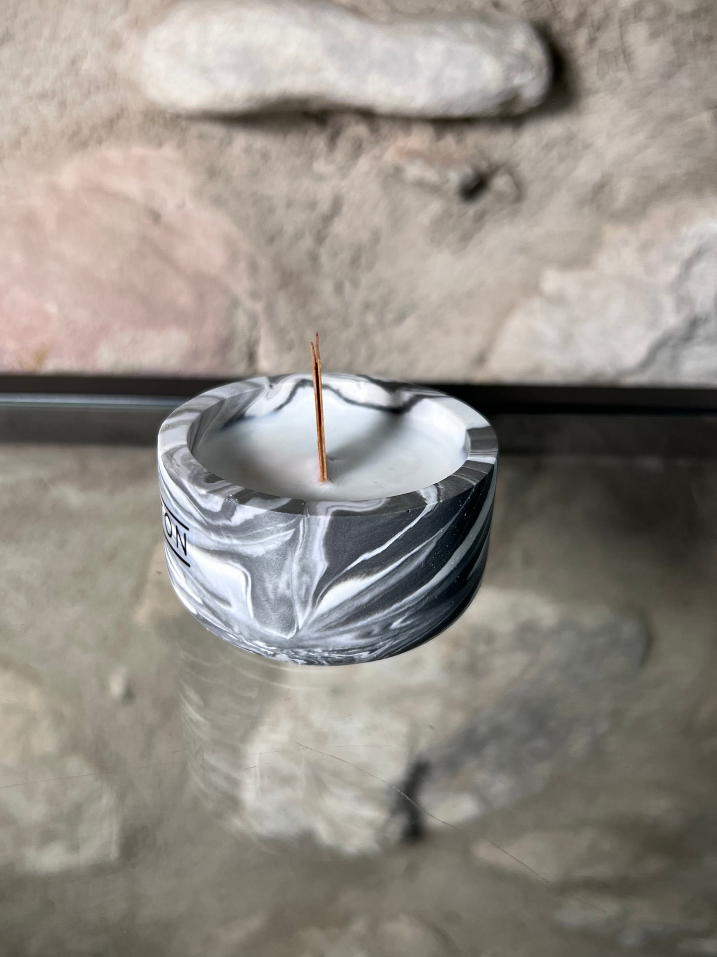 Marble Jesmonite candle Mini Gift set - Home Clean Home