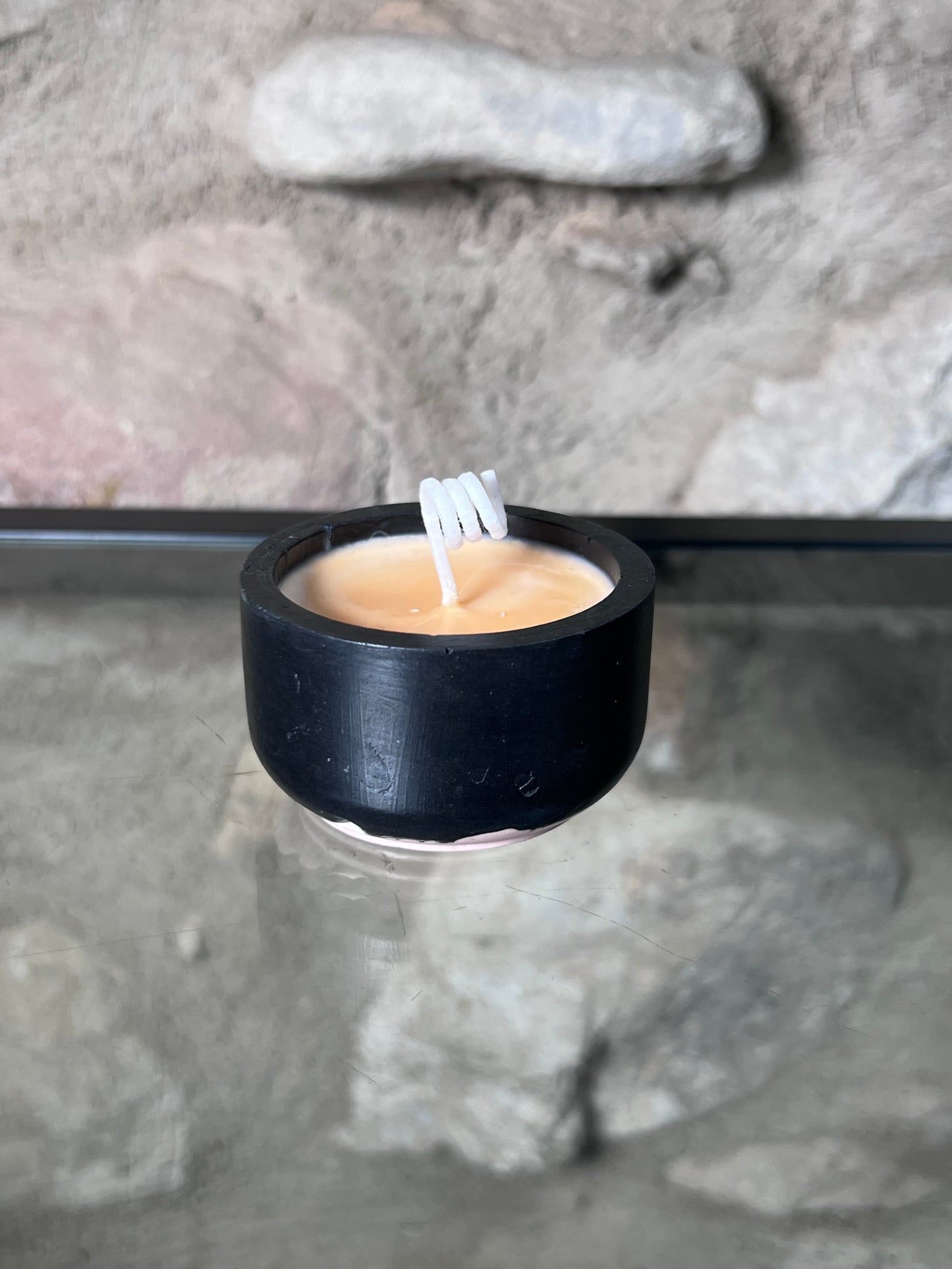 Marble Jesmonite Candle Mini Trio Gift set  - Peach