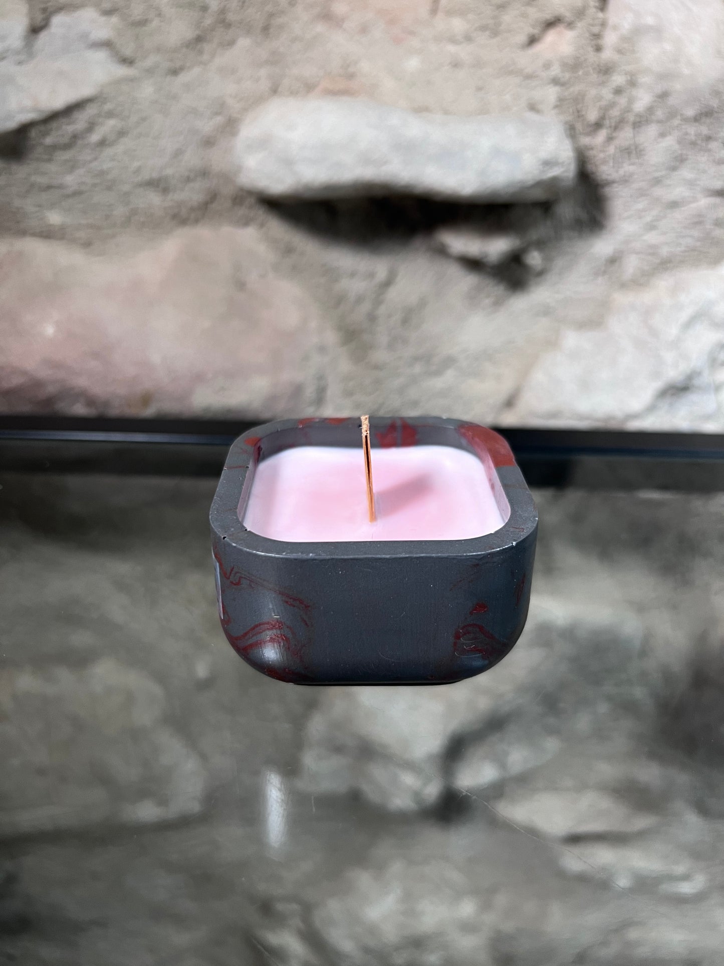 Marble Jesmonite candle Mini Gift set - Cinnamon