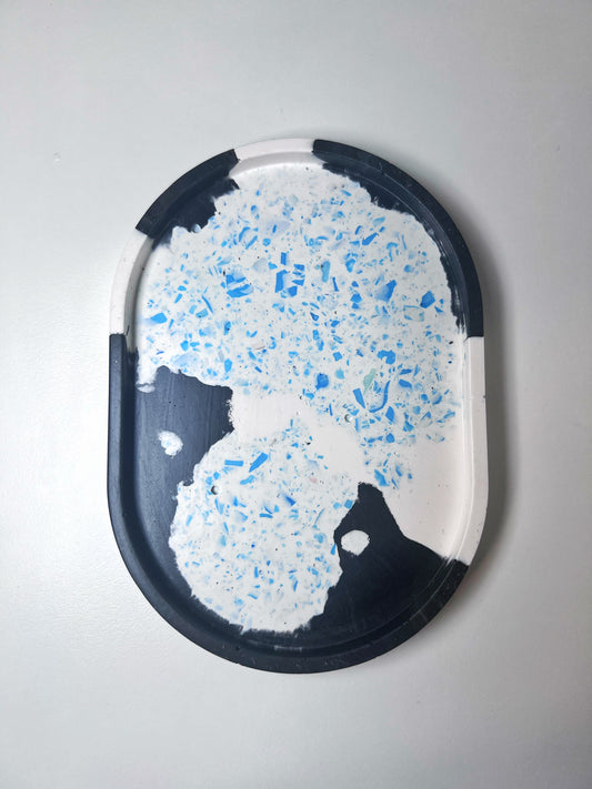 Terrazzo Jesmonite Mini Tray - Cow animal print