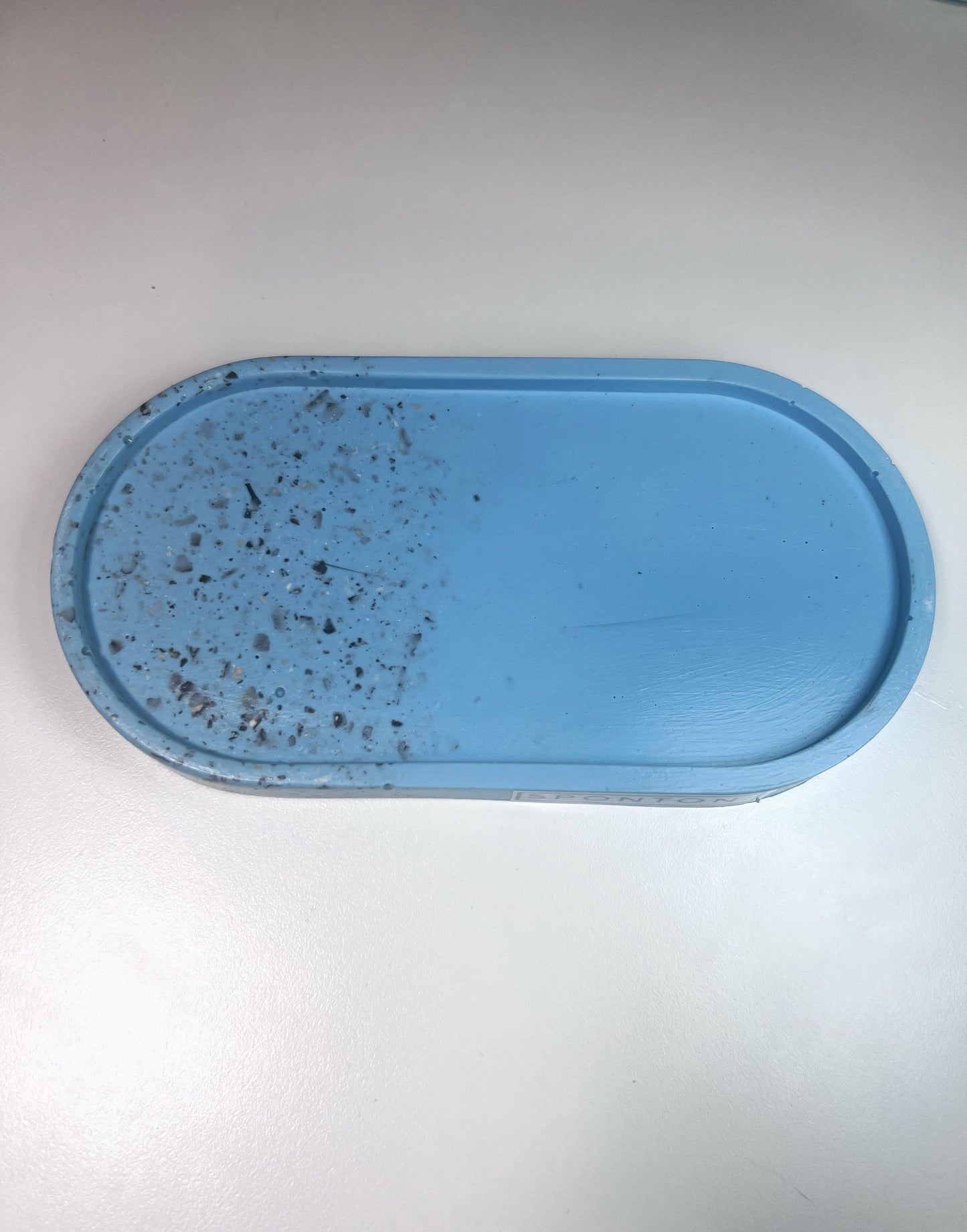 Terrazzo Jesmonite Tray - Medium Size - Aqua Blue