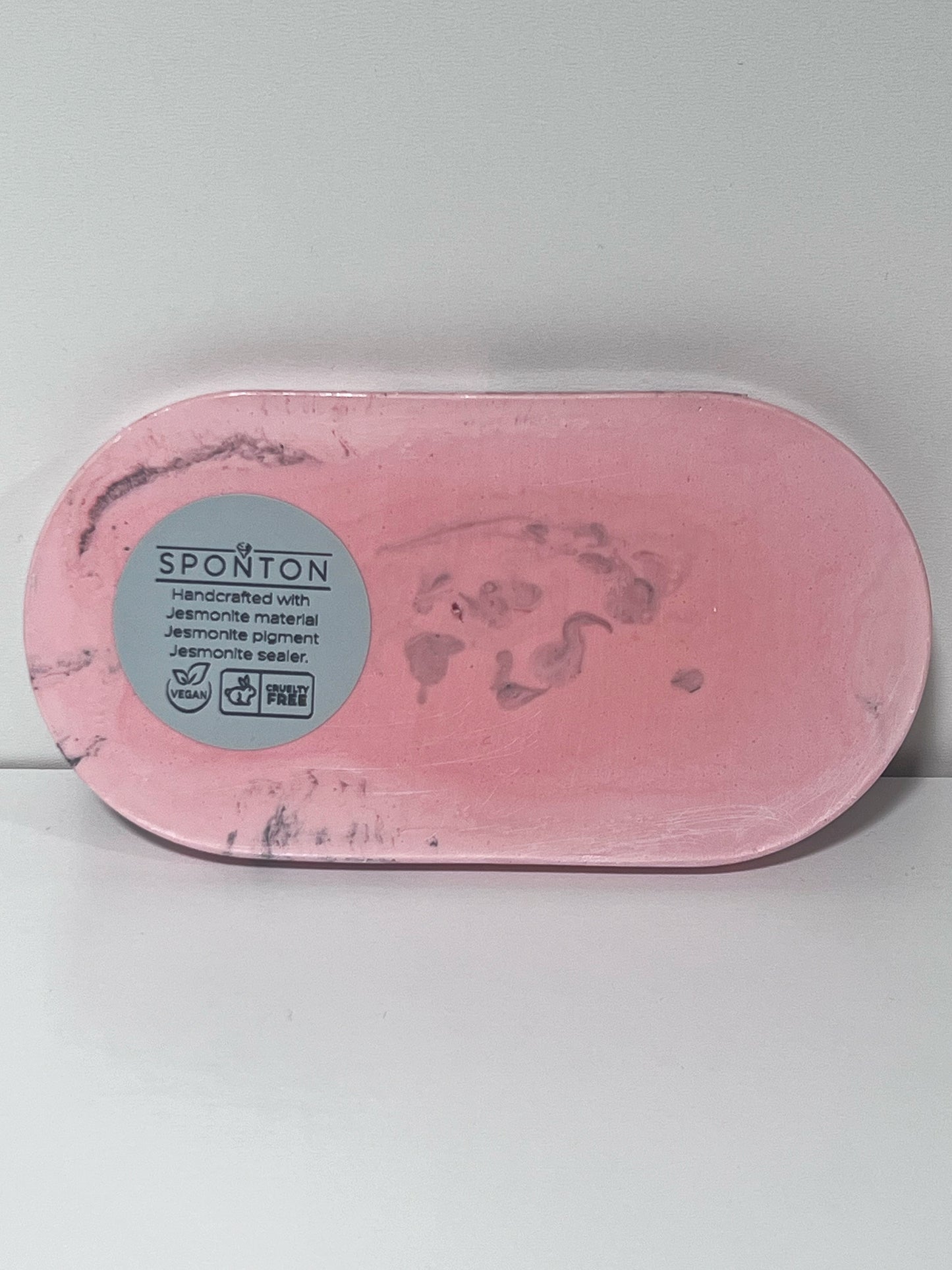 Marble Jesmonite Tray - Pink