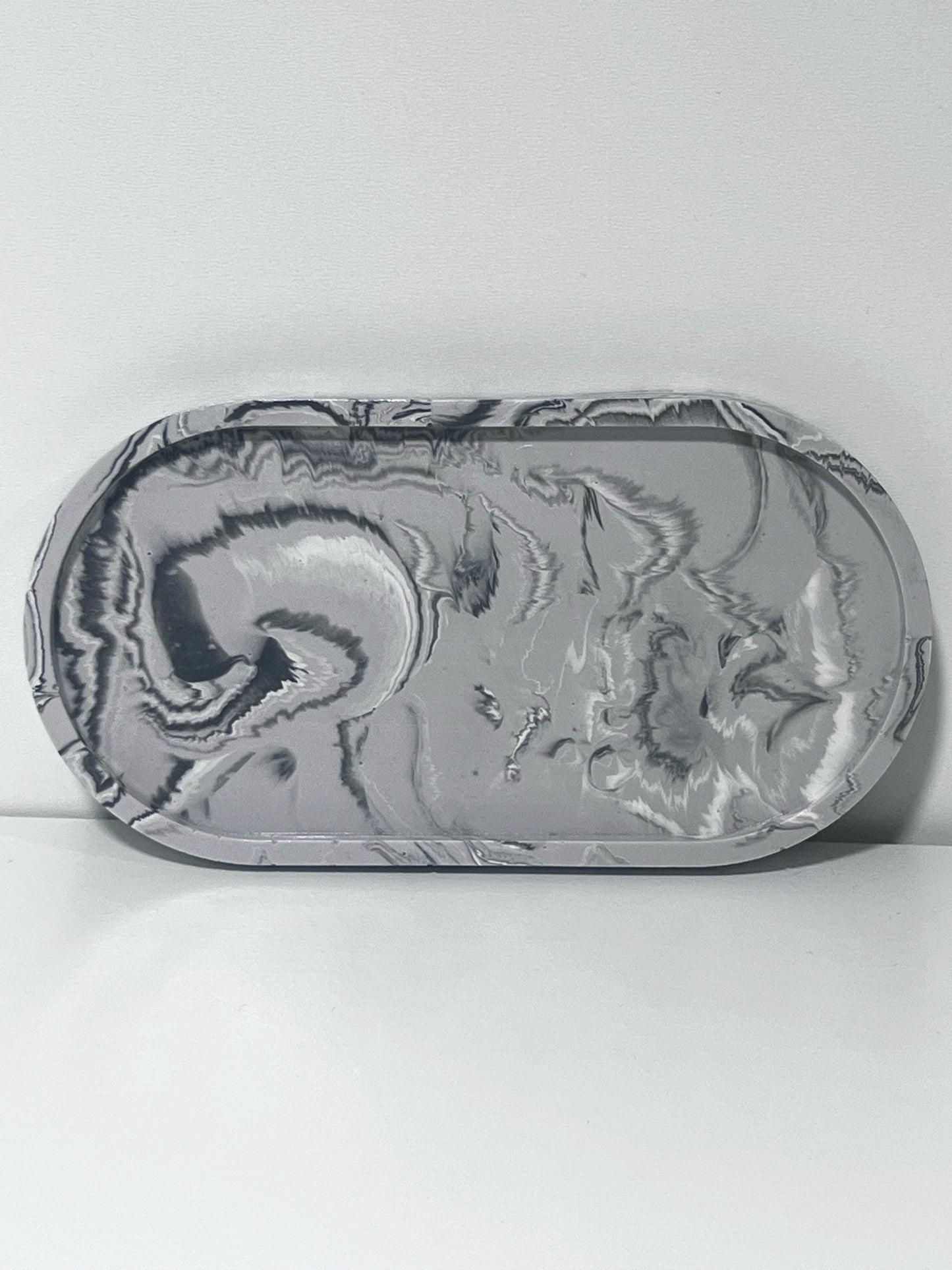 Marble Jesmonite Tray - Grey