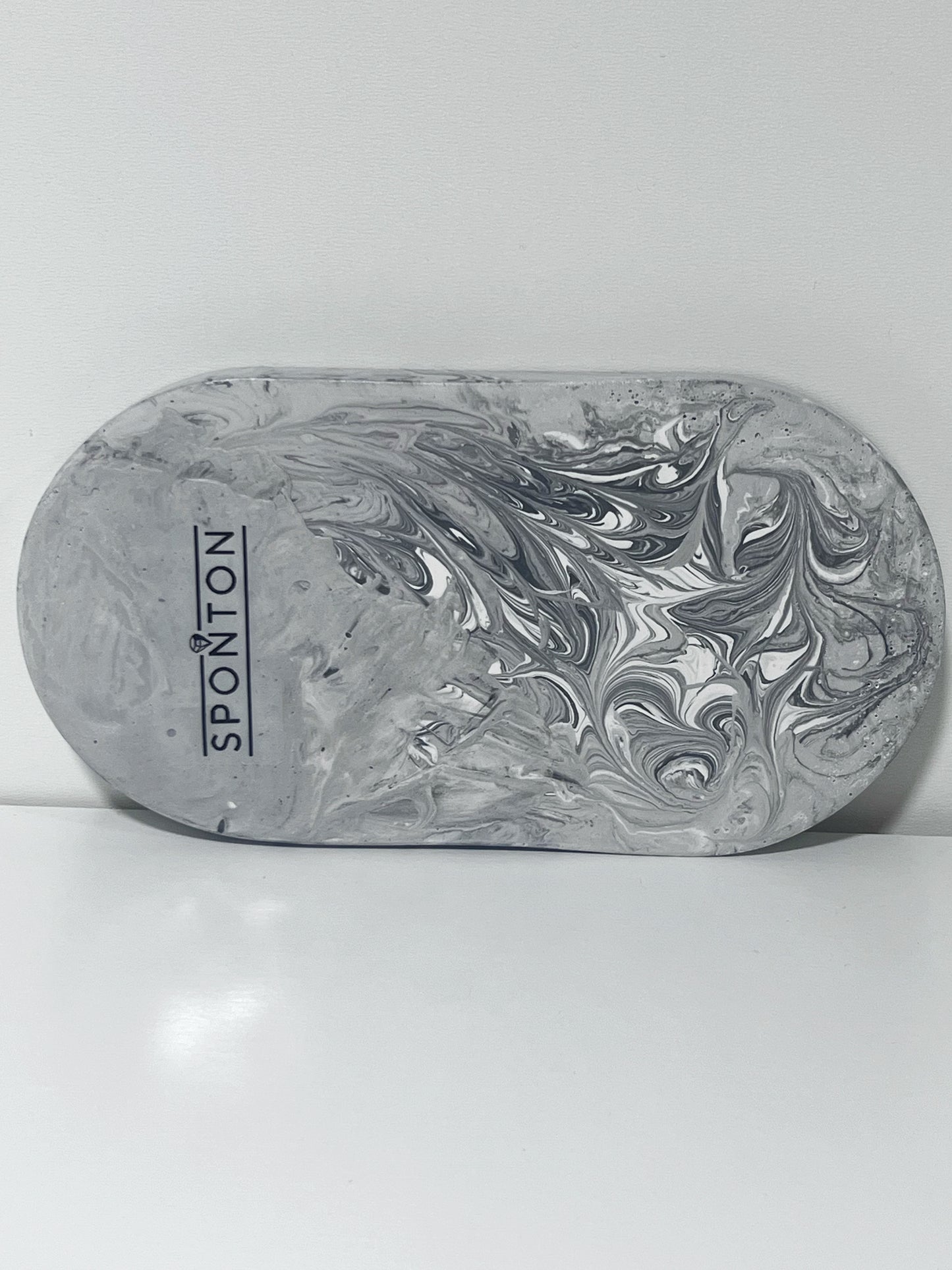 Marble Jesmonite Tray - Grey